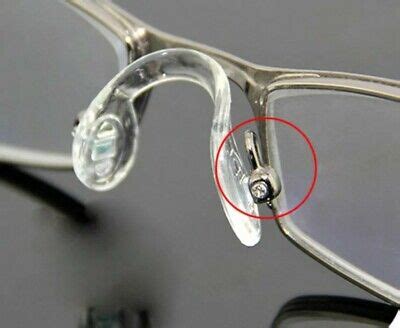 Conjoined strap bridge silicone nosepad nosepiece screw in eyeglasses spectacle | eBay