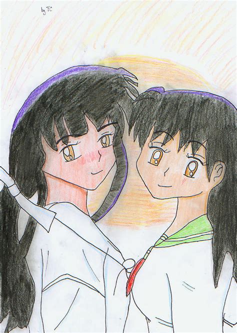 Kikyo and Kagome by TCK - Fanart Central