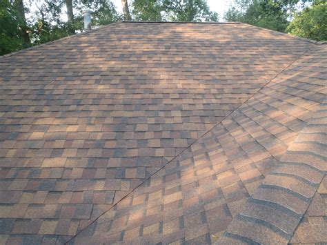 the top of a roof that has been cleaned