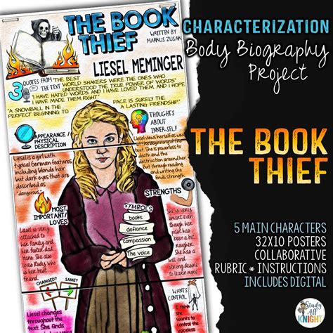 The Book Thief, Characterization Body Biography Project, Print and ...