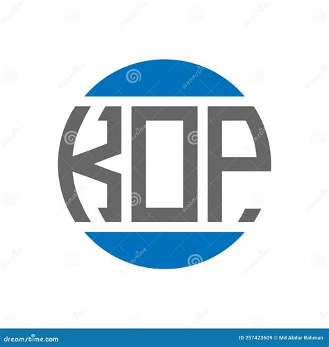 KOP Letter Logo Design on White Background. KOP Creative Initials Circle Logo Concept Stock ...