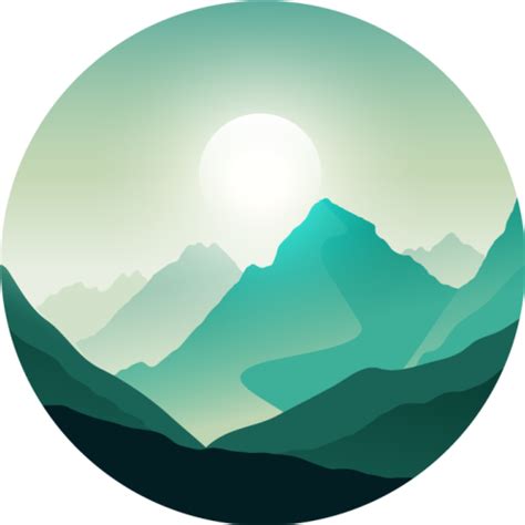 Green mountains and hills nature stickers - TenStickers