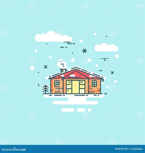 Abstract Line House Vector Illustration. Stock Vector - Illustration of ...