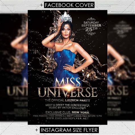 Miss Universe Poster Background in 2024 | Flyer, Flyer template, Psd flyer templates