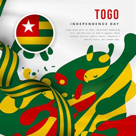 Premium Vector | Square Banner illustration of Togo independence day ...