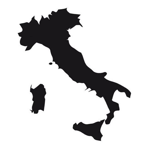 Italy Map Svg Silhouette Clipart Italy Map Vector File Svg, Png, Dxf ...