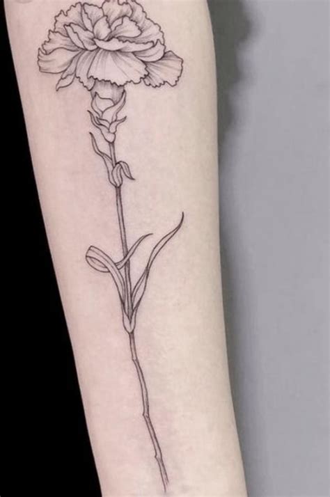 40+ Carnation Tattoo Designs with Meaning | Art and Design