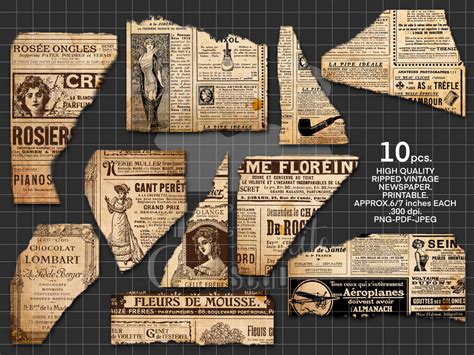 RIPPED VINTAGE NEWSPAPER Set 1 3 by iris00502 on DeviantArt