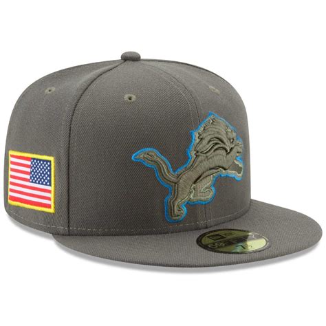 Men's New Era Olive Detroit Lions 2017 Salute To Service 59FIFTY Fitted Hat