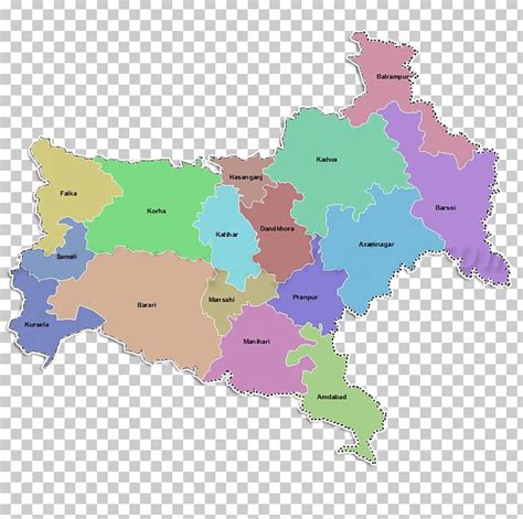 Katihar Bhagalpur Division Map Jamui District Arwal District PNG ...