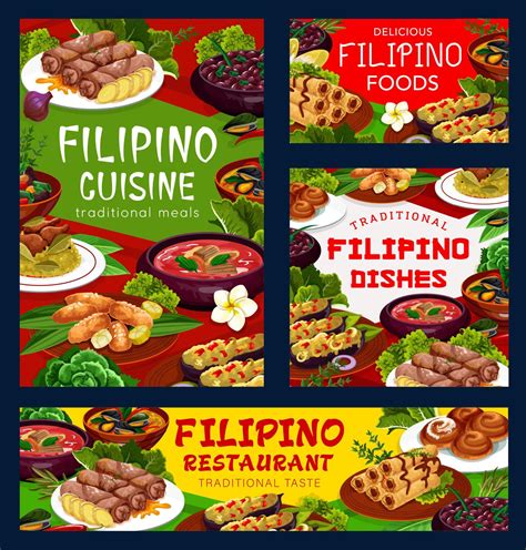 Filipino cuisine asian food vector 16543242 Vector Art at Vecteezy