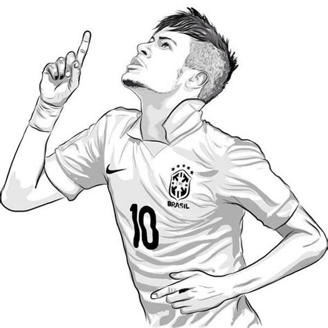 Neymar Coloring Pages at GetDrawings | Free download