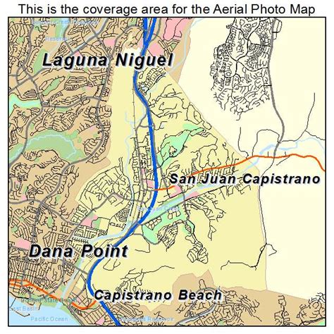 Aerial Photography Map of San Juan Capistrano, CA California