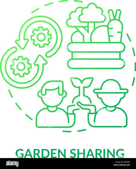 Garden sharing green gradient concept icon Stock Vector Image & Art - Alamy