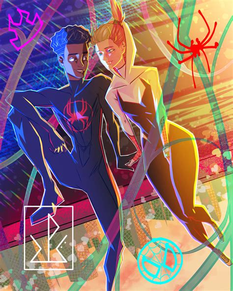 ArtStation - Miles Morales and Gwen Stacy 🕷🕸 ️🥁💿 Fan Art