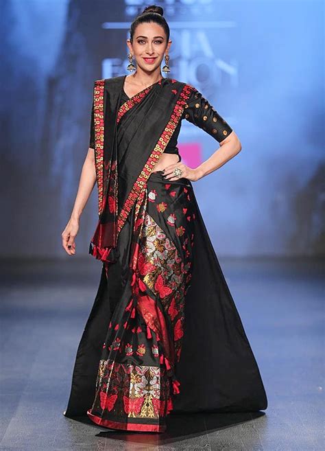 Ethnic chic! Karisma rocks a mekhela chador - Rediff.com Get Ahead