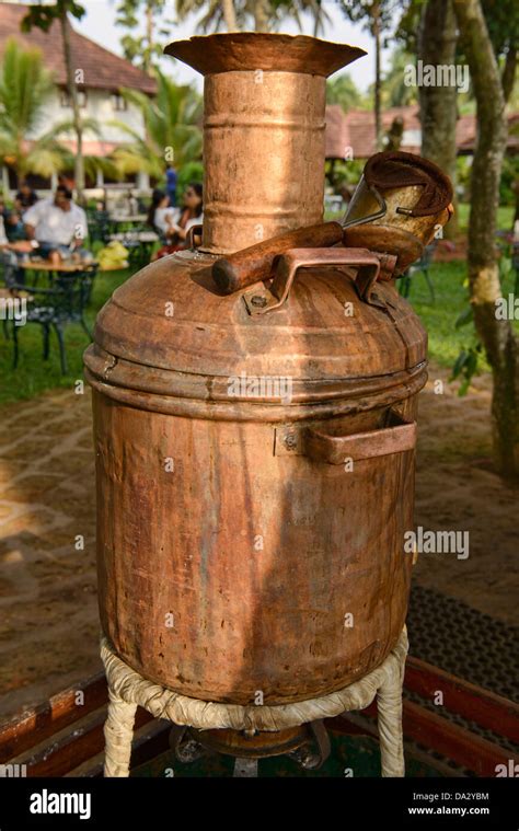 antique tea samovar in Kerala, India Stock Photo - Alamy