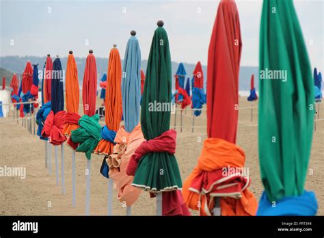 On the beach in Deauville (France Stock Photo - Alamy