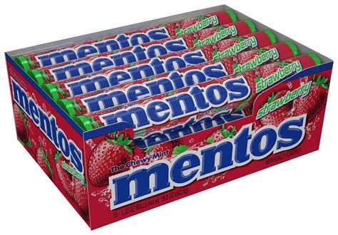 Amazon.com : Mentos Strawberry Candy, 1.32-Ounce Rolls (Pack of 30 ...