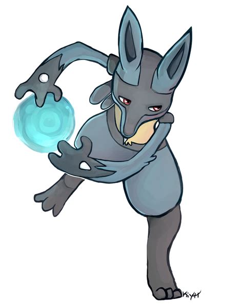 Lucario used Aura Sphere by Kiytt on DeviantArt