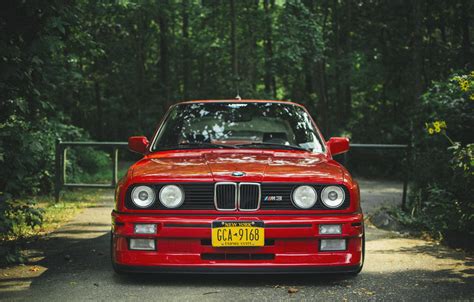 Free download | HD wallpaper: red BMW car, e30, m3, tuning, land ...