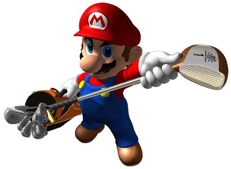 #Mario playing #Golf from the official art set for #MarioGolf Toadstool ...