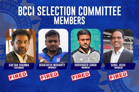 BCCI Selection Committee SACKED: BCCI FIRE Chetan Sharma led SELECTION ...