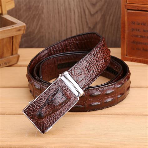 125CM Men’s Automatic Buckle Leather Belt Long Leather Belt – Alexnld.com