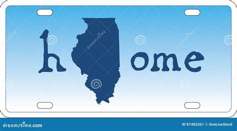 Illinois State License Plate Vector Stock Vector - Illustration of handwriting, area: 87485361