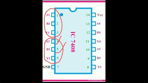 3 AND gate ic pin diagram IC 7408 - YouTube