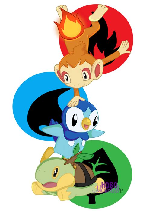 Generation 4 Starters by Key-Rawer on DeviantArt