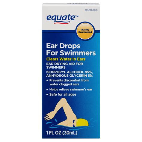 Equate, Liquid Ear Drops for Swimmers, 1 fl. oz. Bottle - Walmart.com