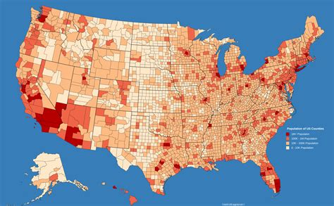 Population Density Us Counties Map