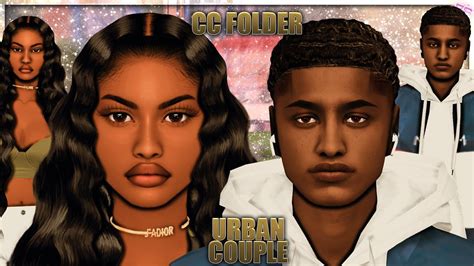 URBAN COUPLE💎 - CC & SIM DOWNLOAD | Sims 4 CAS - YouTube