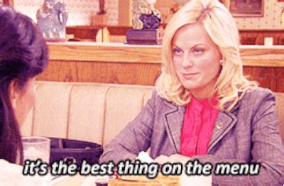 16 Gifs Of Leslie Knope Eating Waffles