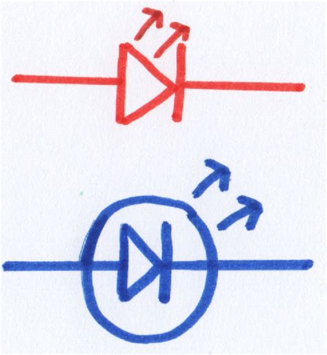 I know the circuit symbol for a light emitting diode (LED)