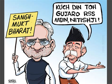 Cartoon of the Day: Sangh versus Nitish Kumar - Oneindia