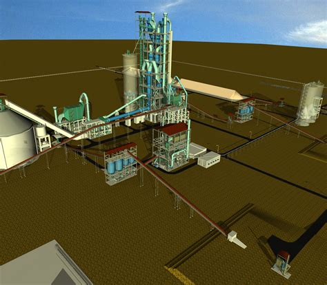 Cement Plant Layout free 3D model