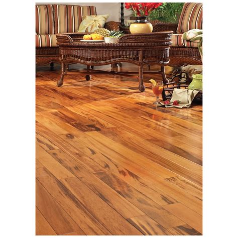 Easoon USA 5" Solid Brazilian Tigerwood Hardwood Flooring in Natural ...