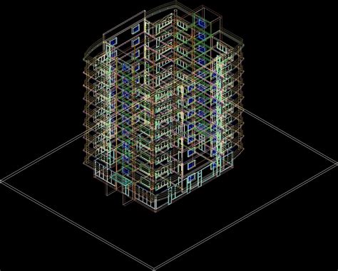 Tower Building DWG Block for AutoCAD • Designs CAD