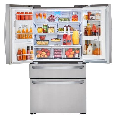 LG LMXS30796S 30 cu. ft. 4-Door French Door Smart Refrigerator with ...