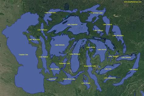 The largest Lakes in the World by Area - Vivid Maps