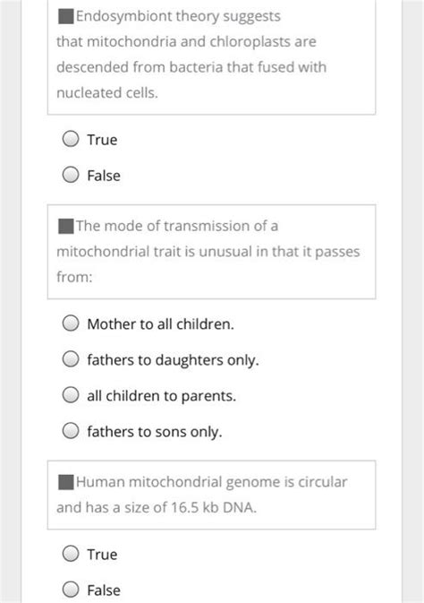 Solved Endosymbiont theory suggests that mitochondria and | Chegg.com