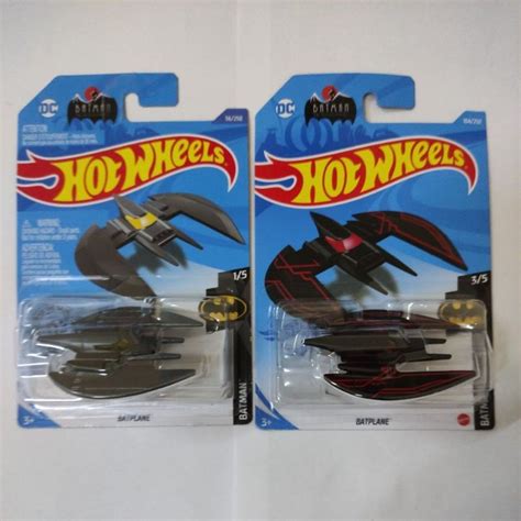 Hot Wheels Batman Batplane Animated Series Bat Plane Batwing HW ...