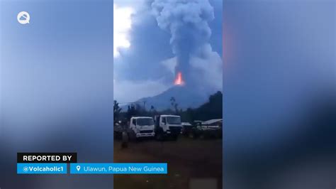 Spectacular eruption of the Ulawun volcano, Papua New Guinea.