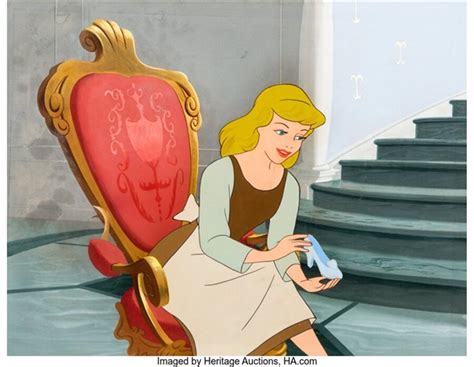 Cinderella Glass Slipper Scene Production Cel with Key Master ...