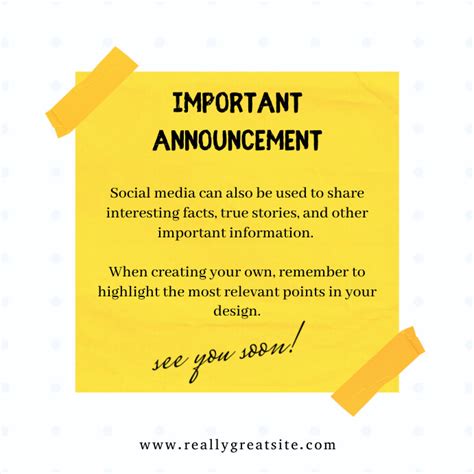 Important Announcement Template | PosterMyWall