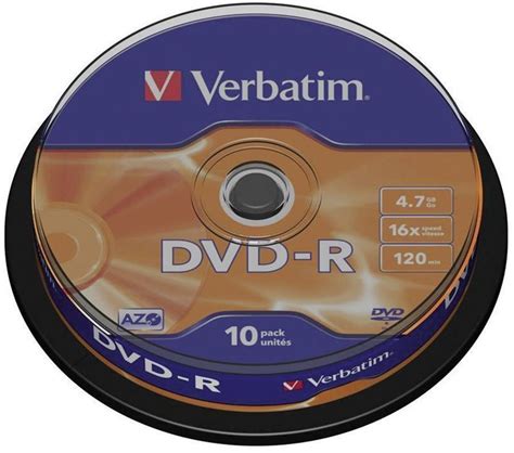 Verbatim 43523 Blank DVD-R 4.7 GB 10 pc(s) Spindle | Conrad.com