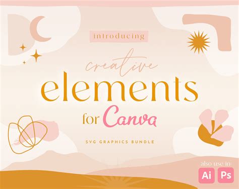 Canva Elements Aesthetic Graphics Canva Template | Etsy UK