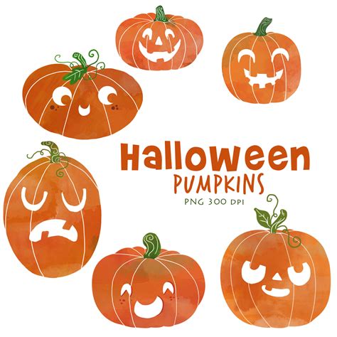 Friendly Pumpkins Clip Art | Halloween | Commercial use • Teacha!